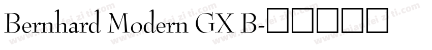 Bernhard Modern GX B字体转换